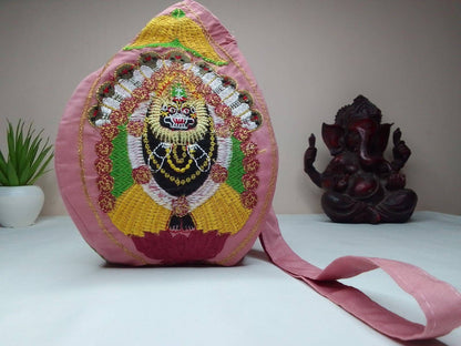 108 Beads Hand Knotted Tulasi Japa Mala,Hare Krishna Meditation Beads With Hand embroidered Lord Jagannath Japa Bag,Hare Krishna