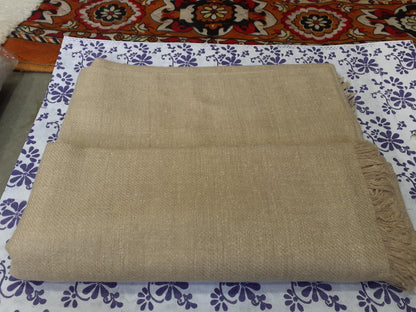 Extra Large Thick Beige Handwoven Pure Pashmina Wool Meditation Shawl,Cashmere Prayer Blanket,Himalayan Cashmere Blaket,Pashmina Wool Wrap