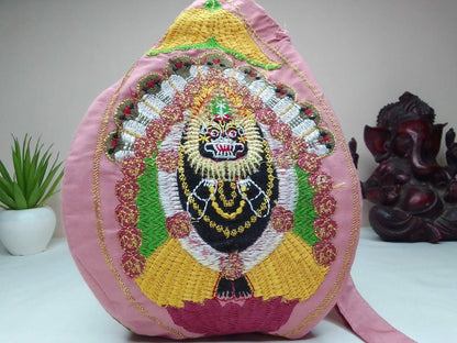 108 Beads Hand Knotted Tulasi Japa Mala,Hare Krishna Meditation Beads With Hand embroidered Lord Jagannath Japa Bag,Hare Krishna
