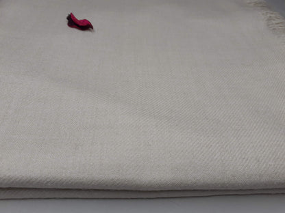 Large Thick Handwoven White Pure Pashmina Wool Meditation Shawl,Cashmere Pashima Prayer Blanket,Himalayan Cashmere Scarf, Pashmina Wool Wrap
