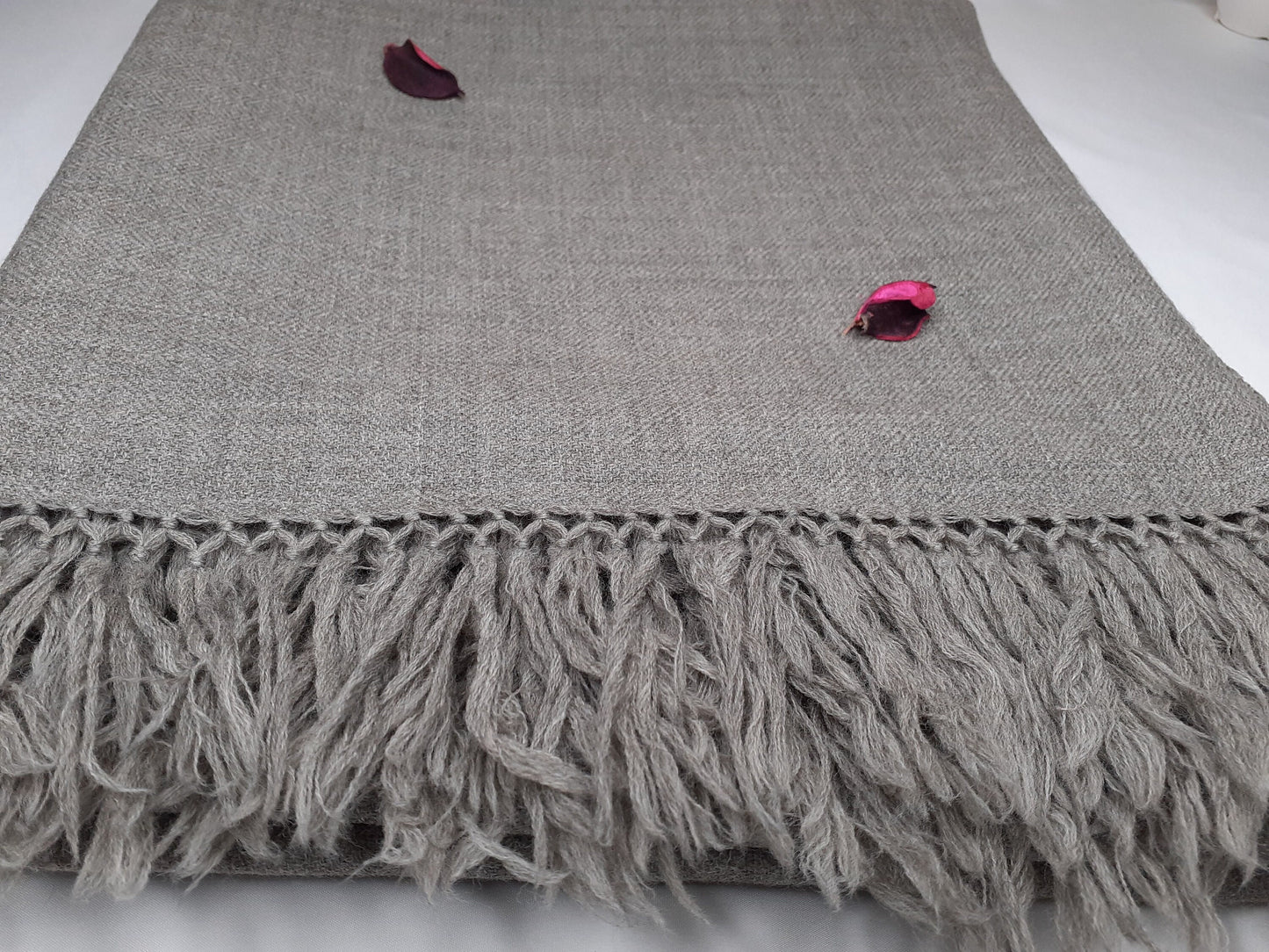 Handwoven Light Brown Pure Himalayan Sheep Wool Meditation Shawl,Himalayan Prayer Blanket,Kullu Shawl,Ethnic Indian Shawl,Wool Prayer Wrap