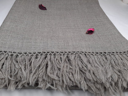 Handwoven Light Brown Pure Himalayan Sheep Wool Meditation Shawl,Himalayan Prayer Blanket,Kullu Shawl,Ethnic Indian Shawl,Wool Prayer Wrap