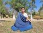 MAHESH Large Handwoven Himalayan Yogi Angora Wool Meditation Shawl,Himalayan Wool Prayer Zen,Indian Wool Prayer Wrap,Ethnic Indian Blanket