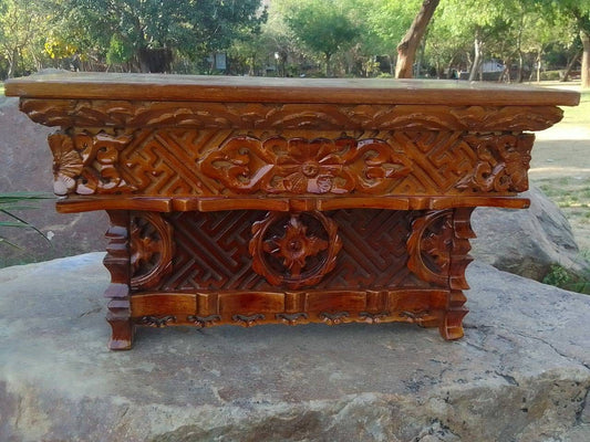Small Size  Handcarved Foldable Wooden Tibetan Buddhist Altar,Zen Meditation Altar,Dragon Carved Prayer table,Tibetan Alter Table,