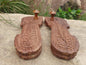 Himalayan"Yogis"Handcrafted Traditional Wooden Slippers for Meditation and Yoga,Unique Carved Wooden Charan Paduka,Prayer Wooden Slippers
