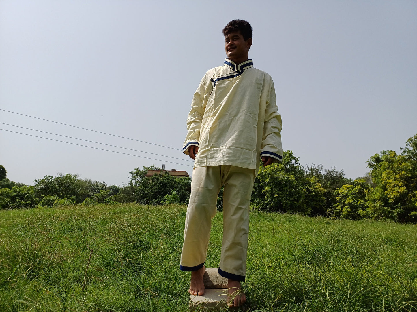 Tibetan Traditional Meditation Suit,Buddhist Prayer Yoga Clothes,Buddhist Meditation Robe,Meditation Pant and Shirt for Men,Tibetan Clothing