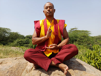 Layman's Tibetan Buddhist Robe Set,Layman Monastry Style Robe,Buddhist Meditation Dress,Buddhist Meditation Clothes,Layman robe unisex robe