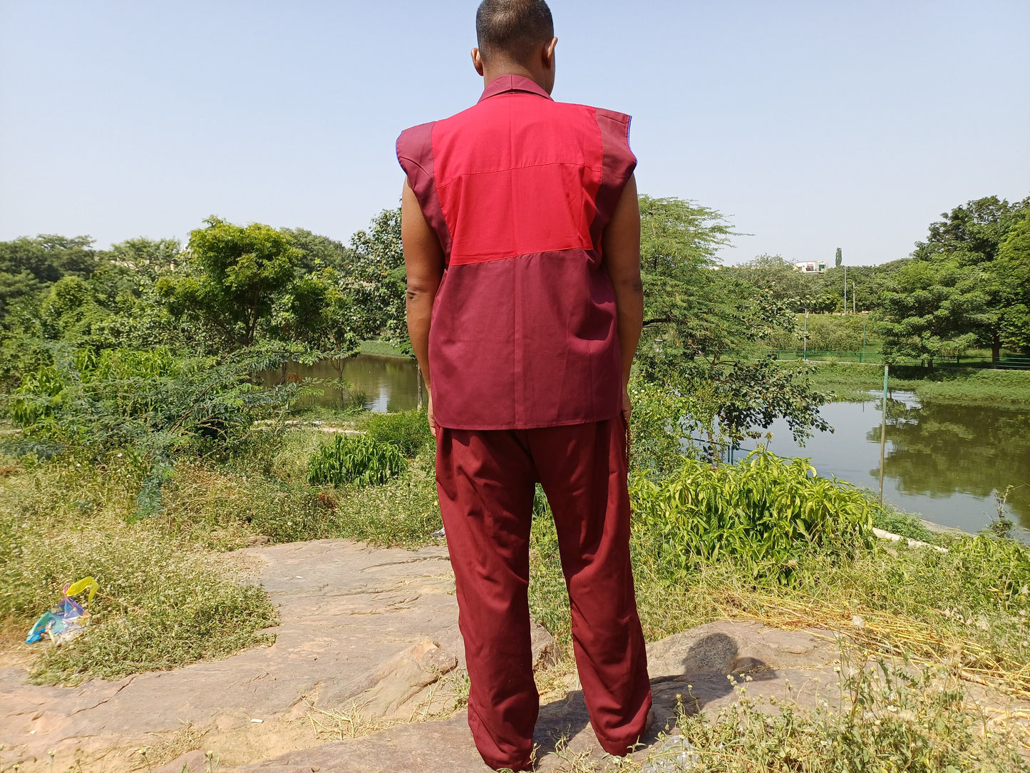 Layman's Tibetan Buddhist Robe Set,Layman Monastry Style Robe,Buddhist Meditation Dress,Buddhist Meditation Clothes,Layman robe unisex robe
