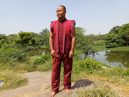 Tibetan Buddhist Monk Dhonka,Buddhist Monk Jacket,Monastry Style Meditation Jacket,Monk Nun Jacket,Temple clothing,Spiritual fabric