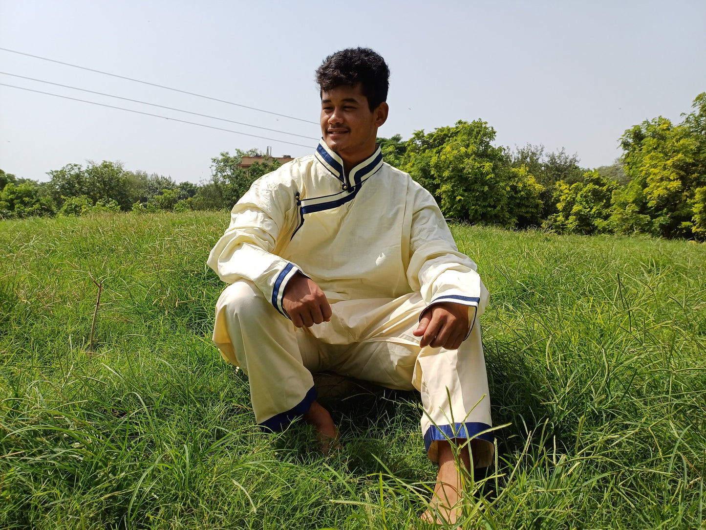Tibetan Traditional Meditation Suit,Buddhist Prayer Yoga Clothes,Buddhist Meditation Robe,Meditation Pant and Shirt for Men,Tibetan Clothing