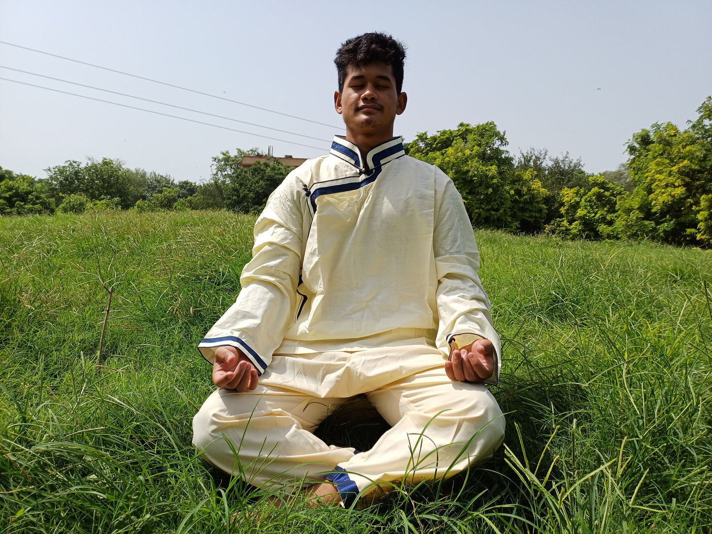 Tibetan Traditional Meditation Suit,Buddhist Prayer Yoga Clothes,Buddhist Meditation Robe,Meditation Pant and Shirt for Men,Tibetan Clothing