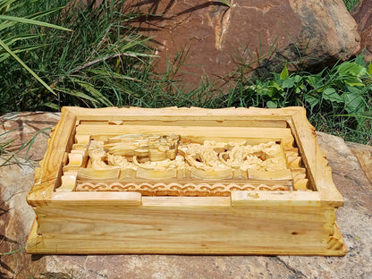 Small Size Dragon Handcarved Foldable Wooden Tibetan Buddhist Altar,Zen Meditation Altar,Dragon Carved Prayer table,Tibetan Alter Table,