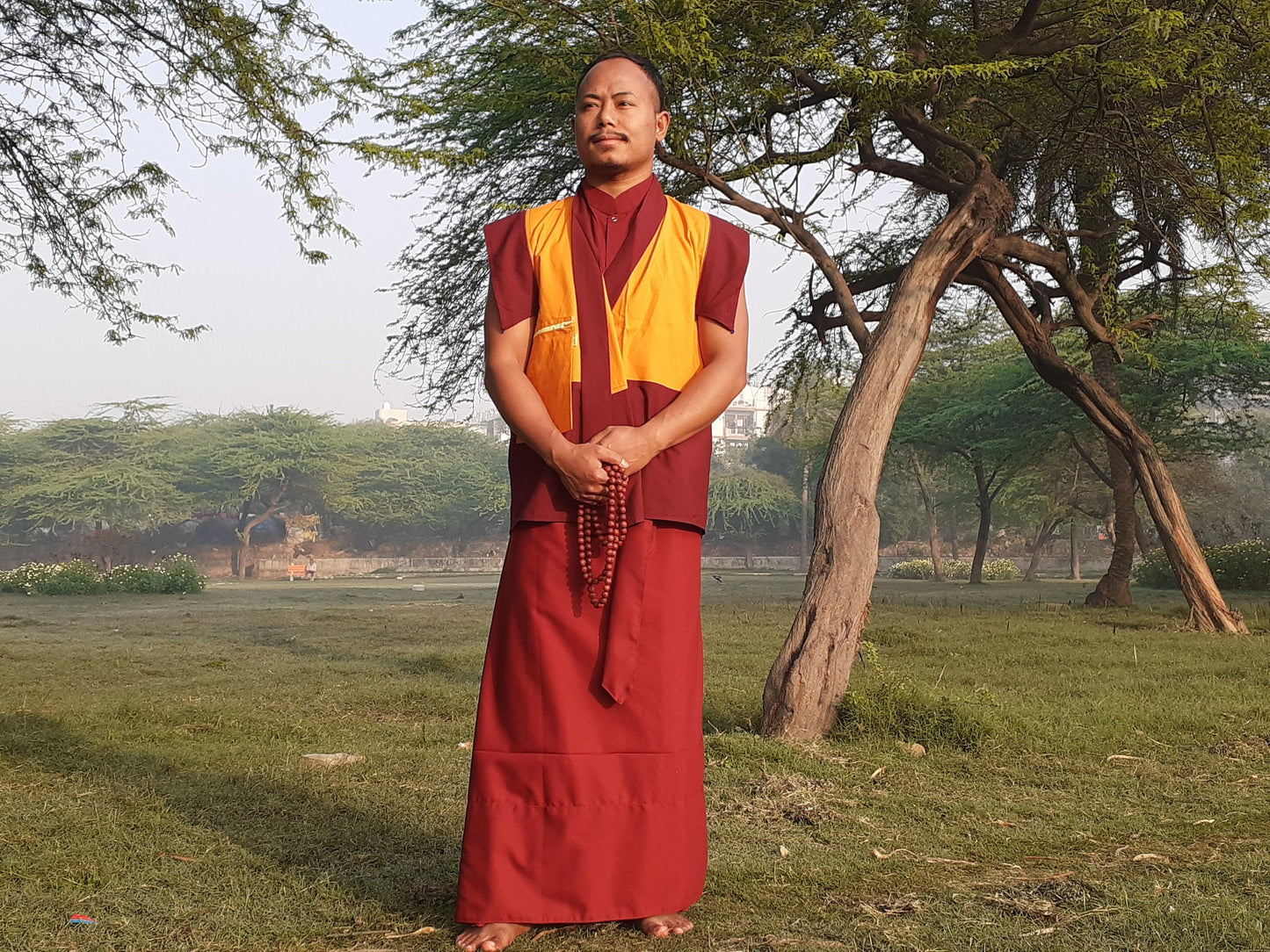 Complete Tibetan Buddhist Monk Robe Set,Buddhist Monk Dress,Monastery Meditation Cloth,Buddhist Monk/Nun Costume,Temple Spiritual Clothing
