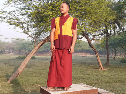 Complete Tibetan Buddhist Monk Robe Set,Buddhist Monk Dress,Monastery Meditation Cloth,Buddhist Monk/Nun Costume,Temple Spiritual Clothing