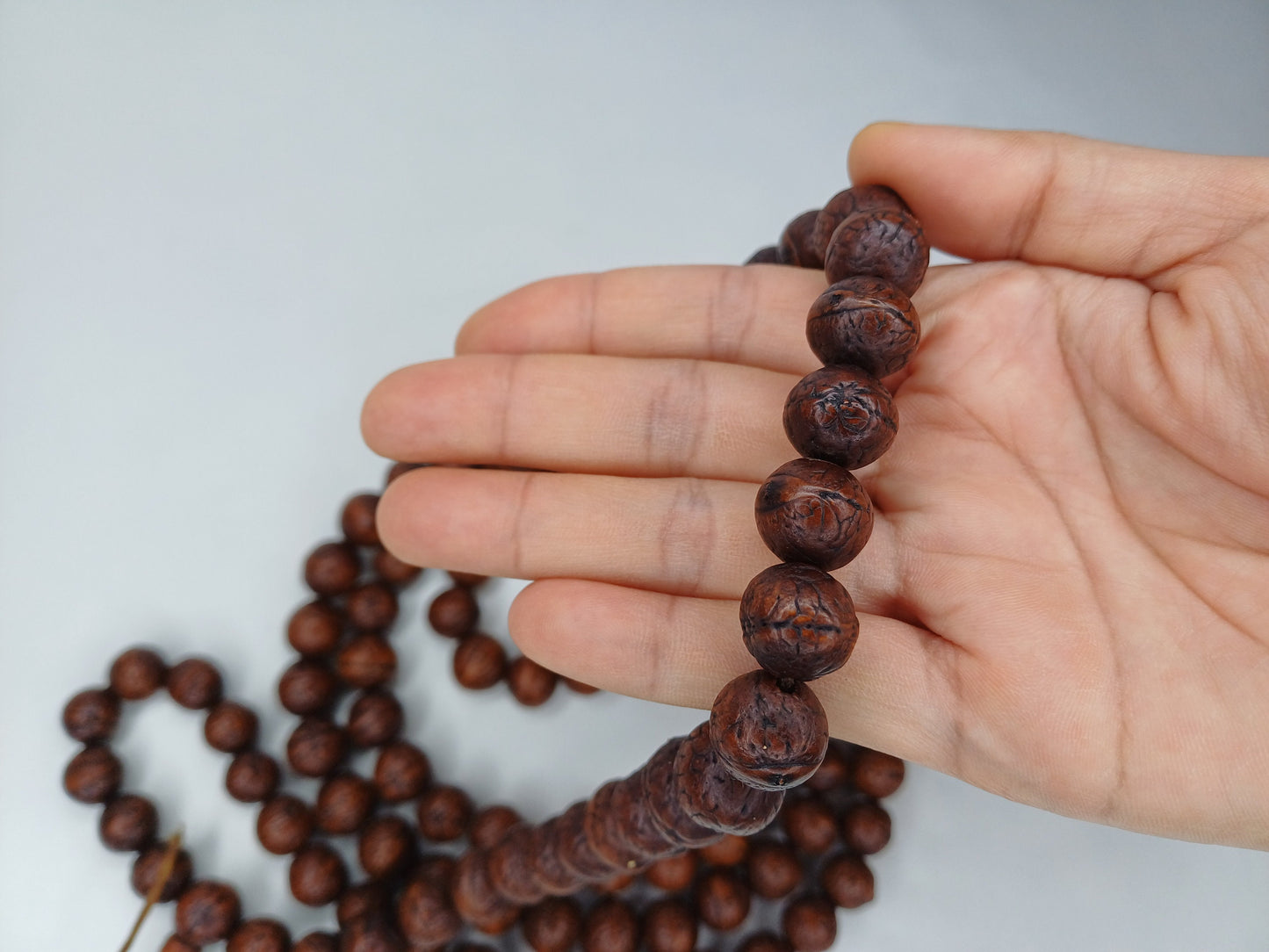 108 Antique Darked Phoenix One Eye Bodhi Seeds Mala,Buddhist beads,Tibetan Bodhi Beads, Antique Prayer Mala,Nepali Bodhi Seed,Japa Mala