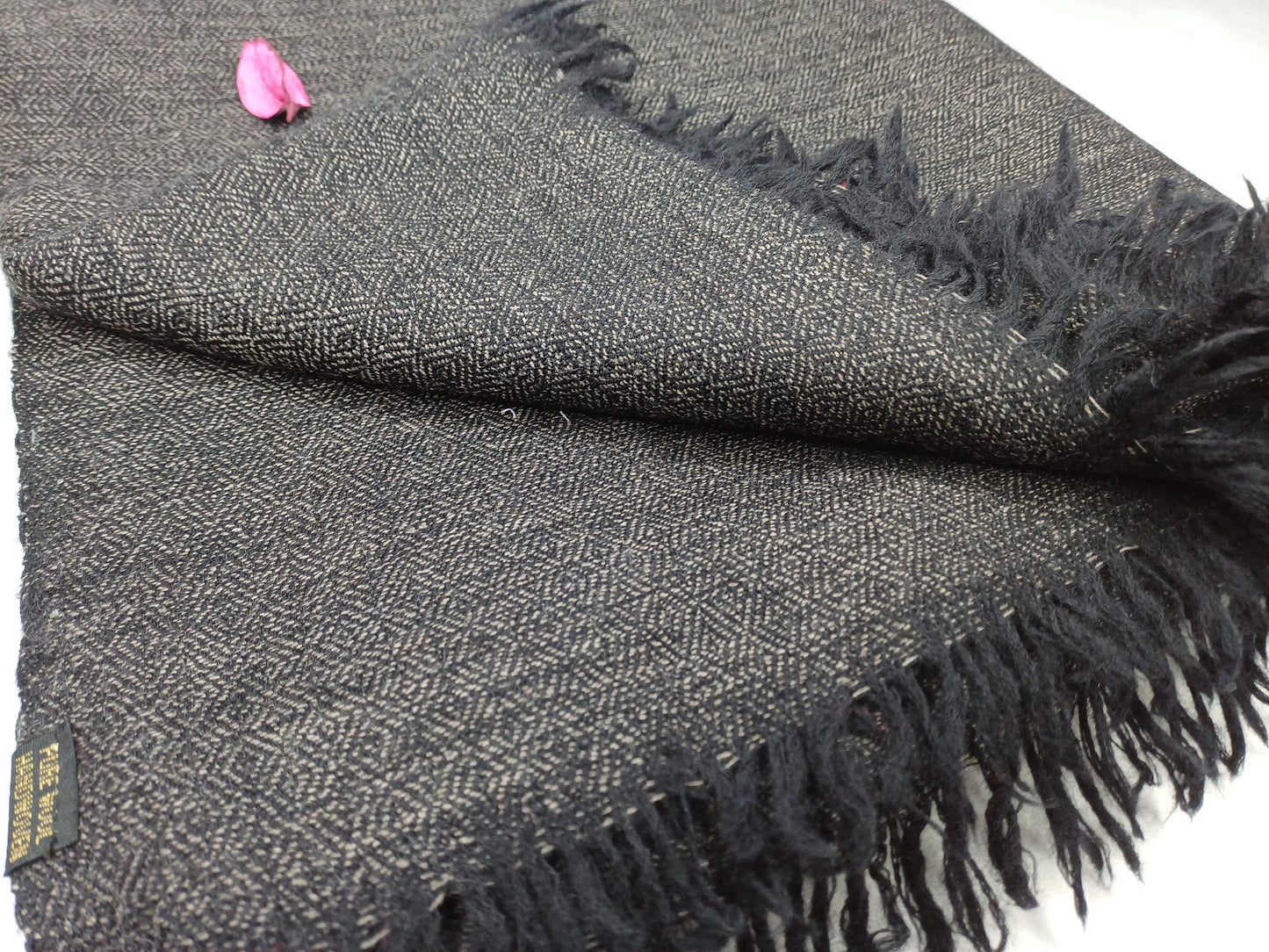 Yogi Extra Large Handwoven Dark Brown Himalayan Sheep Wool Meditation Shawl,Himalayan Prayer Blanket,Kullu Shawl,Ethnic Indian Prayer Shawl