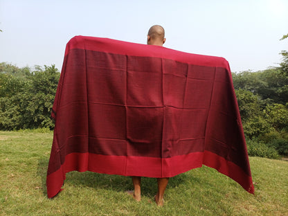 PADMANABH X-Large Handwoven Himalayan Angora Wool Buddhist Meditation Shawl,Himalayan Wool Prayer Blanket,Tibetan Prayer Wrap,Indian Shawl