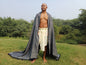 Extra Large Dark Grey Yogi Handwoven Himalayan Sheep Wool Meditation Shawl,Himalayan Prayer Blanket,Kullu Shawl,Handmade Ethnic Indian Shawl