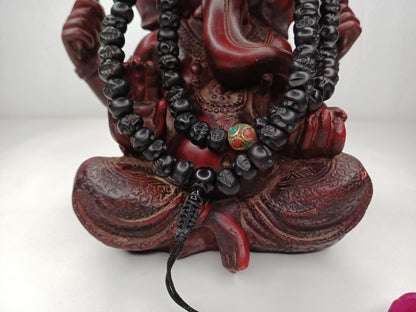 108 Handcarve Buddhist Tantrik Skull Bone Mala,Bone Meditation Bead,Ethnic Bone Jewellery/Necklace,Tibetan Buddhist Prayer Skull Bone Rosary