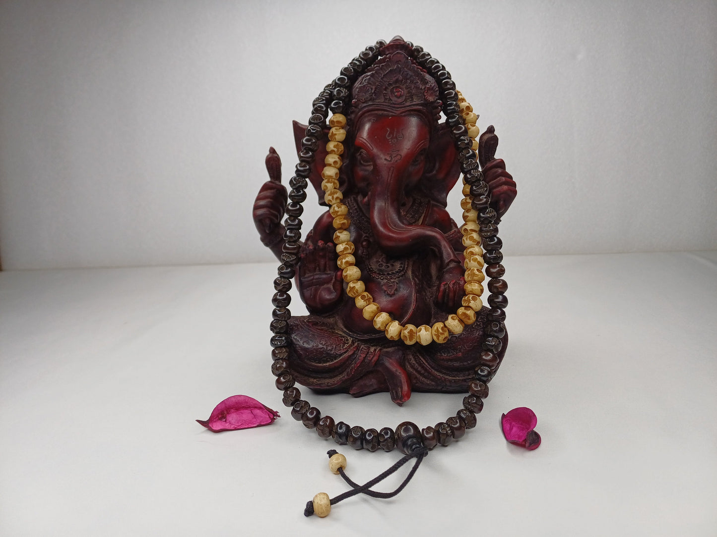 108 Handcarved Skull Bone  Beads,Bone Meditation Mala, Antique bone necklace,Ethnic Bone Jewellery,Tibetan Buddhist Prayer Skull Bone Mala,