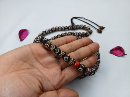 108 Brown Handcrafted Bone  Beads Yoga Meditation Mala Antique bone necklace Ethnic Jewellery  Buddhist Tibetan Prayer  Bone Disk Native