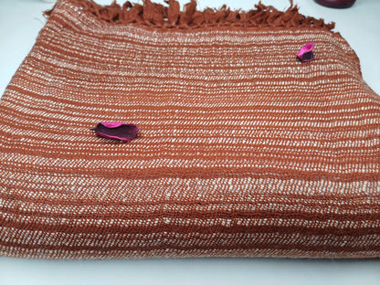Large Thick Brown Handspun/Handwoven Himalayan Yak Wool Meditation Blanket,Tibetan Yak Wool Wrap,Ethnical Yak Wool Prayer Zen,Himalayan Yak