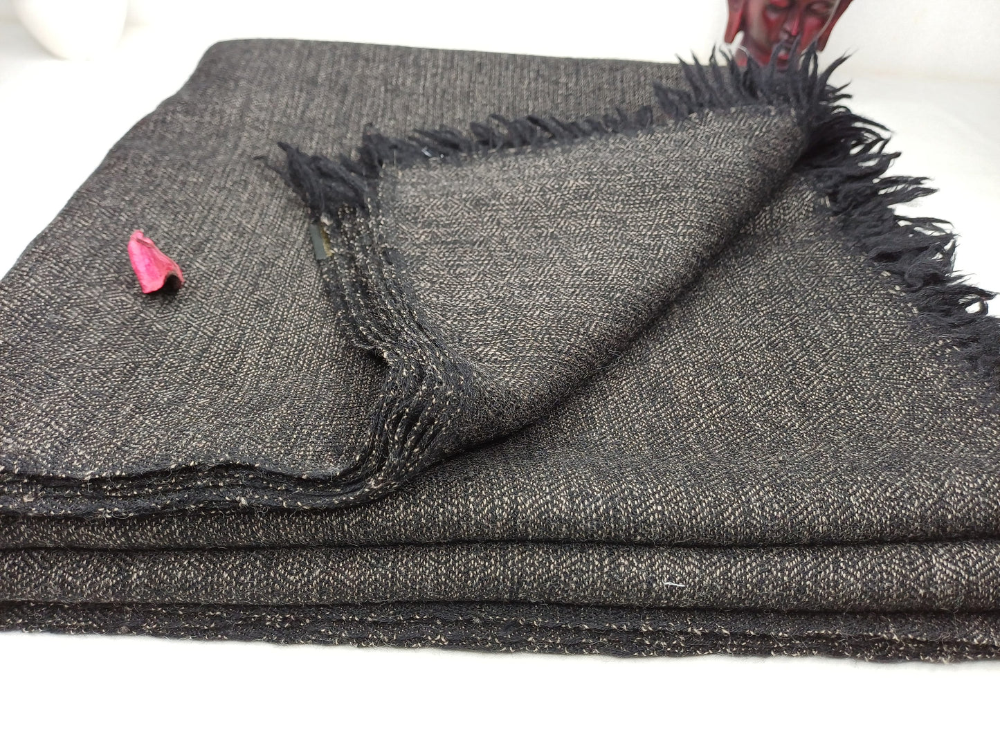 Extra-Large Yogi Handwoven Himalayan Sheep Wool Meditation Shawl,Himalayan Prayer Blanket,Himalayan Wool, Handmade Indian Yoga Prayer Wrap