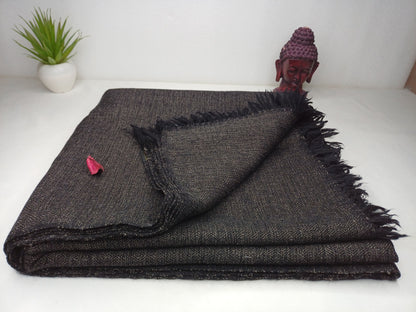 Extra-Large Yogi Handwoven Himalayan Sheep Wool Meditation Shawl,Himalayan Prayer Blanket,Himalayan Wool, Handmade Indian Yoga Prayer Wrap