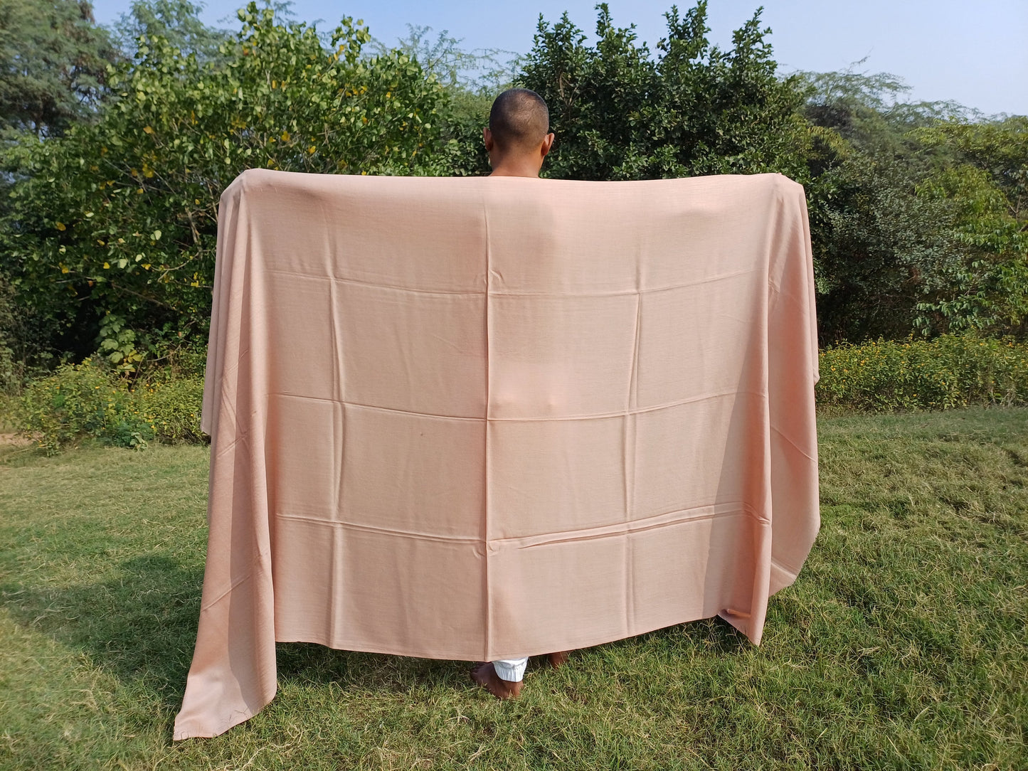 Extra-Large Lightweight Handwoven Authentic Himalayan Pashmina Wool Meditation Shawl, Himalayan Pashmina Prayer Shawl,Pashmina Wool Wrap/Zen