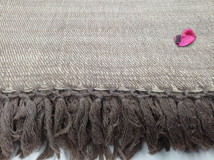 AADI X-Large Thick Brown Ethical Handwoven Pure Himalayan Yak Wool Meditation Blanket,Indian Yak Wool Prayer Wrap,Tibetan YakWool Prayer Zen