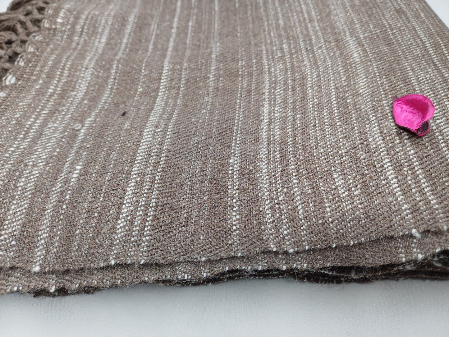 CHAKRA X-Large Thick Heavy Brown Handwoven Pure Himalayan Yak Wool Meditation Blanket,Tibetan Yak Wool Wrap,Himalayan YakWool Prayer Blanket