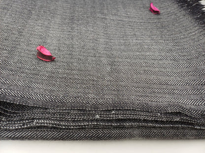 Extra Large Dark Grey Yogi Handwoven Himalayan Sheep Wool Meditation Shawl,Himalayan Prayer Blanket,Kullu Shawl,Handmade Ethnic Indian Shawl