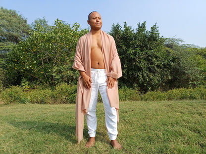 Extra-Large Lightweight Handwoven Authentic Himalayan Pashmina Wool Meditation Shawl, Himalayan Pashmina Prayer Shawl,Pashmina Wool Wrap/Zen