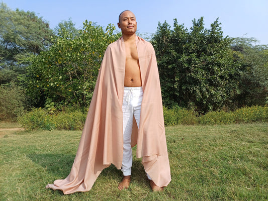 Extra-Large Lightweight Handwoven Authentic Himalayan Pashmina Wool Meditation Shawl, Himalayan Pashmina Prayer Shawl,Pashmina Wool Wrap/Zen