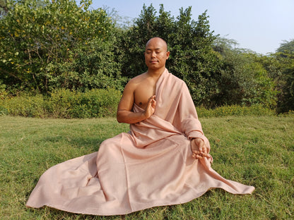 Extra-Large Lightweight Handwoven Authentic Himalayan Pashmina Wool Meditation Shawl, Himalayan Pashmina Prayer Shawl,Pashmina Wool Wrap/Zen