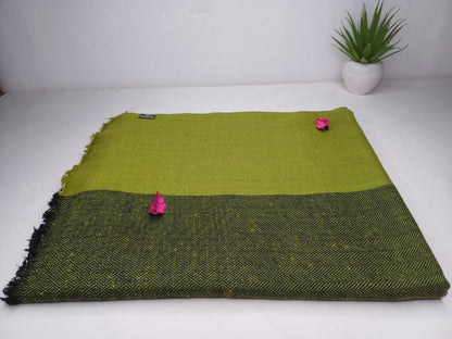 GREEN TARA X-Large Handwoven Himalayan Angora Wool Buddhist Meditation Shawl,Himalayan Wool Prayer Blanket,Tibetan Prayer Wrap,Indian Shawl