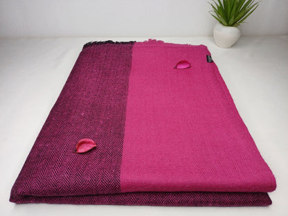 PINK TARA X-Large Handwoven Himalayan Angora Wool Buddhist Meditation Shawl,Himalayan Wool Prayer Blanket,Prayer Wrap,Ethnic Indian Blanket
