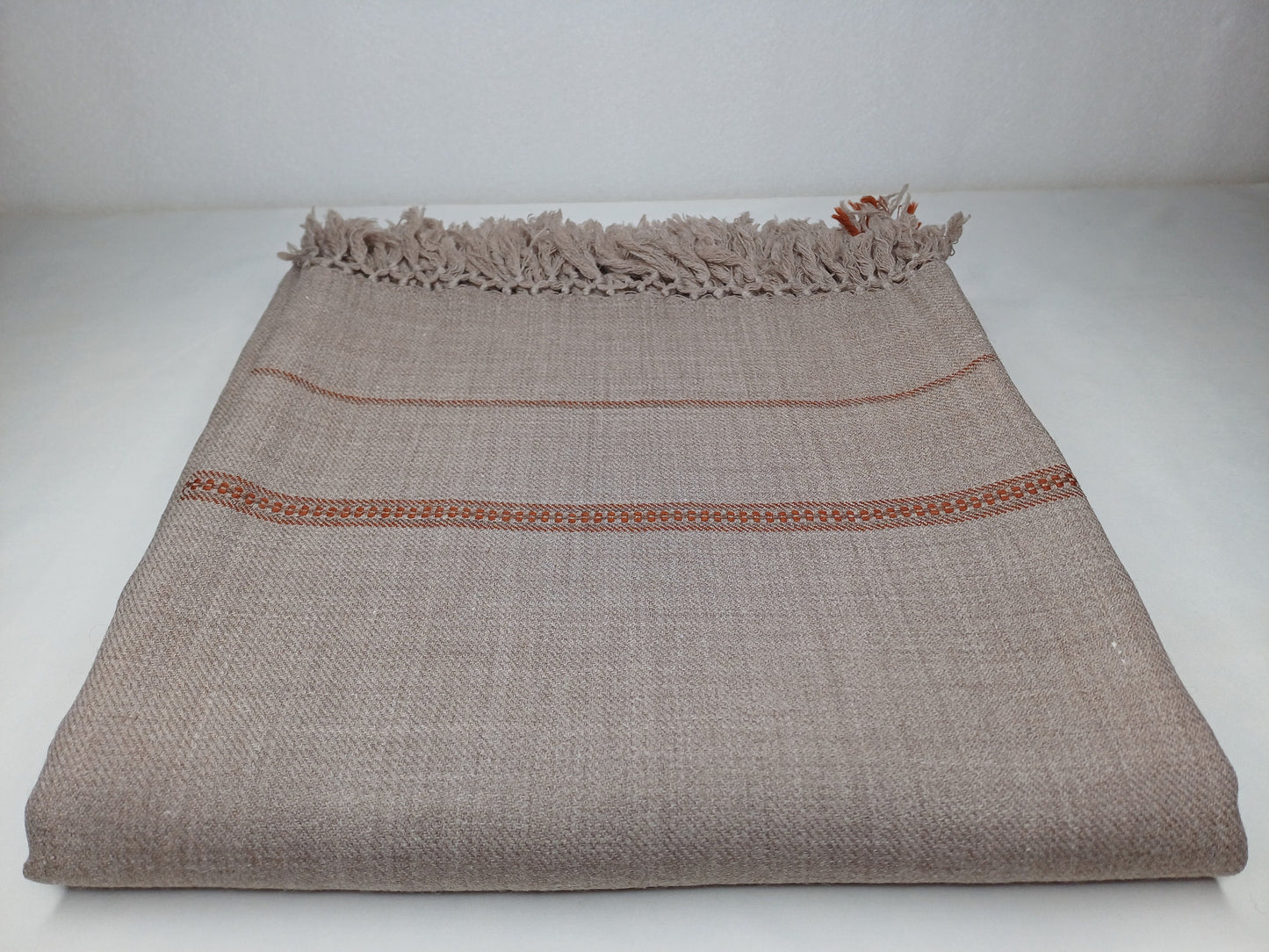 YOGESH Handwoven Brown Pure Himalayan Sheep Wool Meditation Shawl,Himalayan Prayer Blanket,Kullu Shawl,Ethnic Indian Shawl,Wool Prayer Wrap
