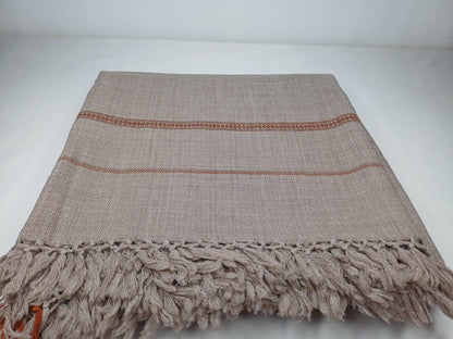 YOGESH Handwoven Brown Pure Himalayan Sheep Wool Meditation Shawl,Himalayan Prayer Blanket,Kullu Shawl,Ethnic Indian Shawl,Wool Prayer Wrap