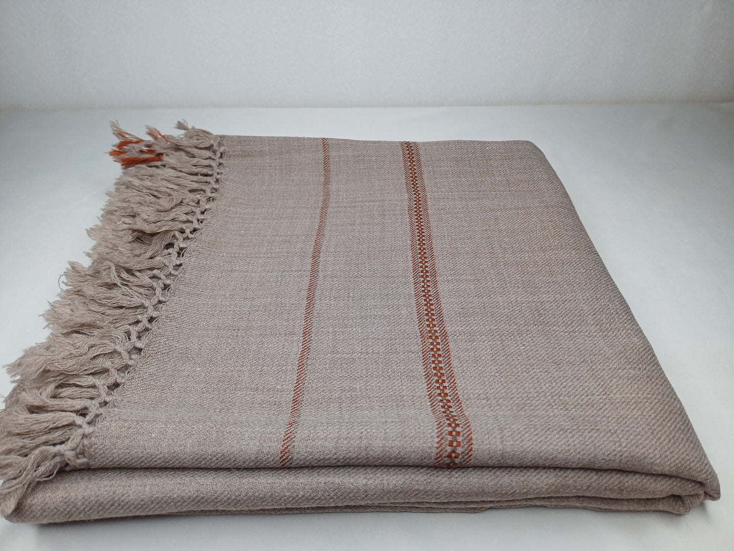 YOGESH Handwoven Brown Pure Himalayan Sheep Wool Meditation Shawl,Himalayan Prayer Blanket,Kullu Shawl,Ethnic Indian Shawl,Wool Prayer Wrap