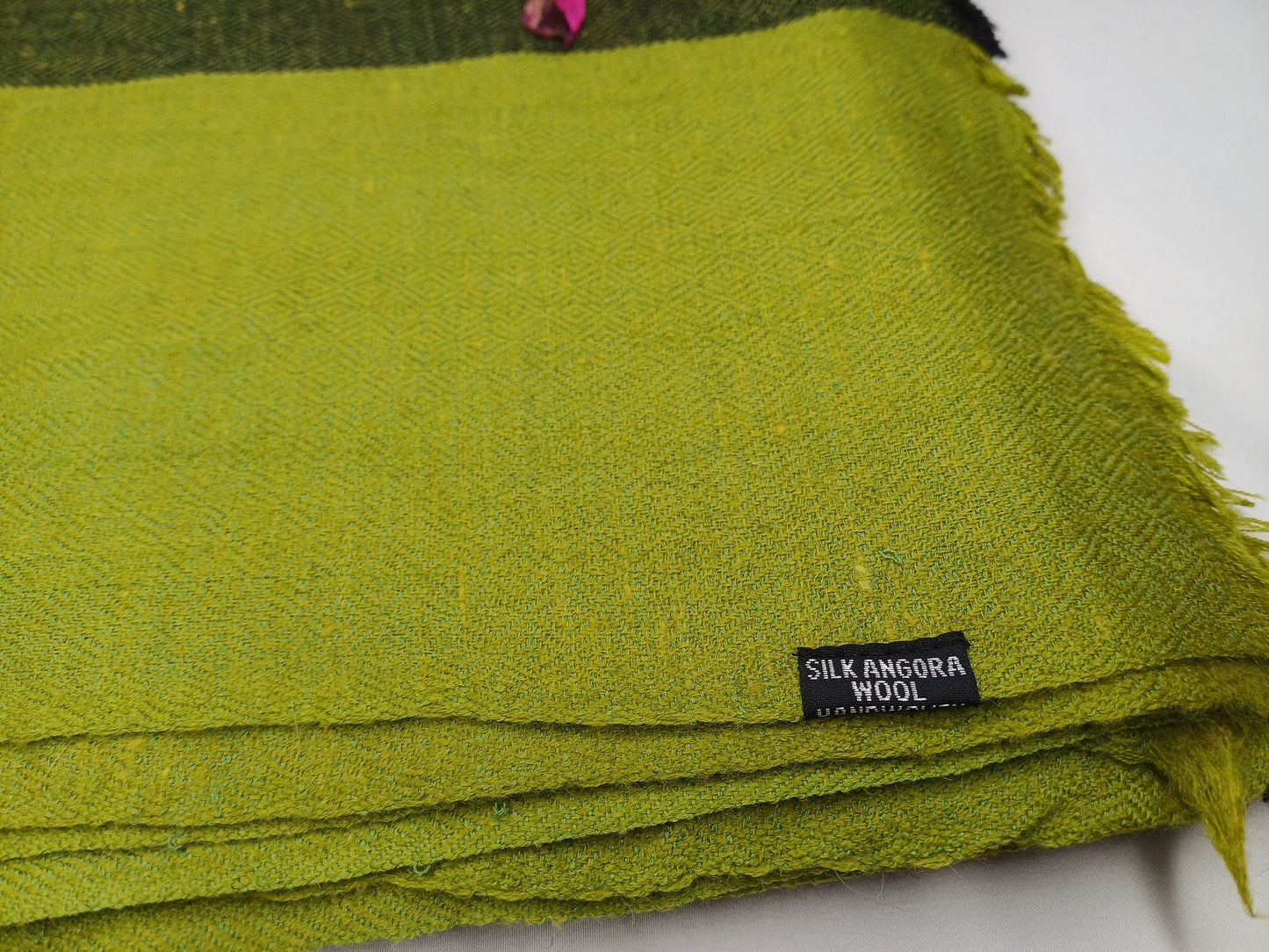 GREEN TARA X-Large Handwoven Himalayan Angora Wool Buddhist Meditation Shawl,Himalayan Wool Prayer Blanket,Tibetan Prayer Wrap,Indian Shawl