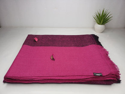 PINK TARA X-Large Handwoven Himalayan Angora Wool Buddhist Meditation Shawl,Himalayan Wool Prayer Blanket,Prayer Wrap,Ethnic Indian Blanket