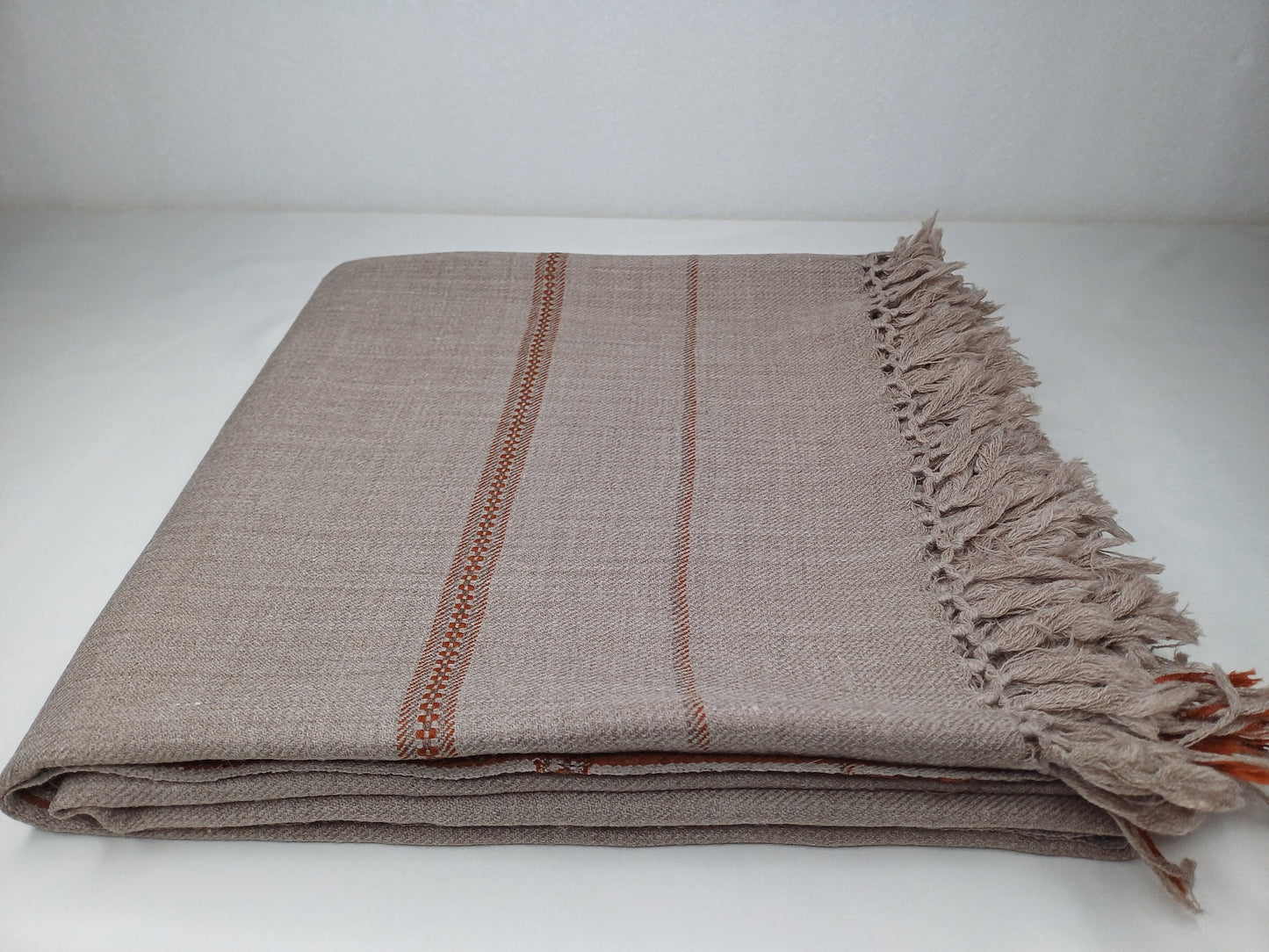YOGESH Handwoven Brown Pure Himalayan Sheep Wool Meditation Shawl,Himalayan Prayer Blanket,Kullu Shawl,Ethnic Indian Shawl,Wool Prayer Wrap