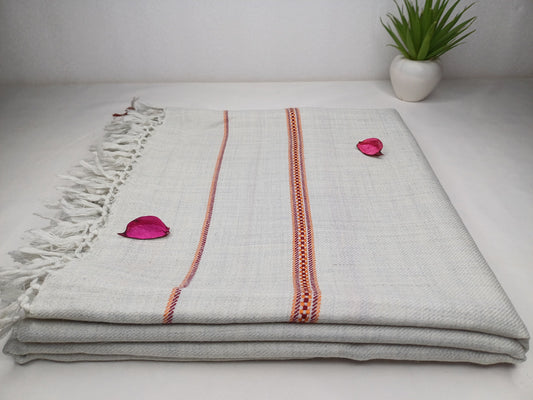 X-Large Grey Pure Himalayan Sheep Wool Prayer Blanket,Wool Meditation Shawl,Indian Ethnic Blanket,Himalayan Wool Prayer Wrap,Kullu Shawl
