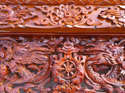 Dragon Handcarved Foldable Wooden Tibetan Buddhist Altar Tabl,Tibetan Alter Table,Buddhist Meditation Table,