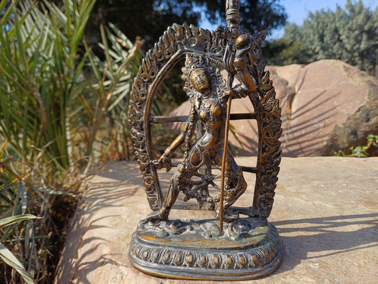 Vintage Hand-Made Tibetan Buddhist Dakini Vajrayogini Statue,Himalayan Divine Spiritual Sculpture,Buddhist sculpture Old Buddhist Artifact,