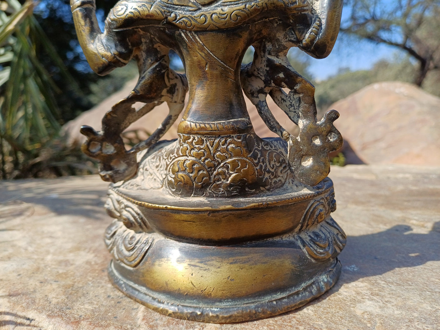 Vintage Hand-Made Brass Tibetan Buddhism Manjushree Boddhisattva Deity Statue,Divine Spiritual Sculpture,Buddhist Idol,Old Buddhist Artifact