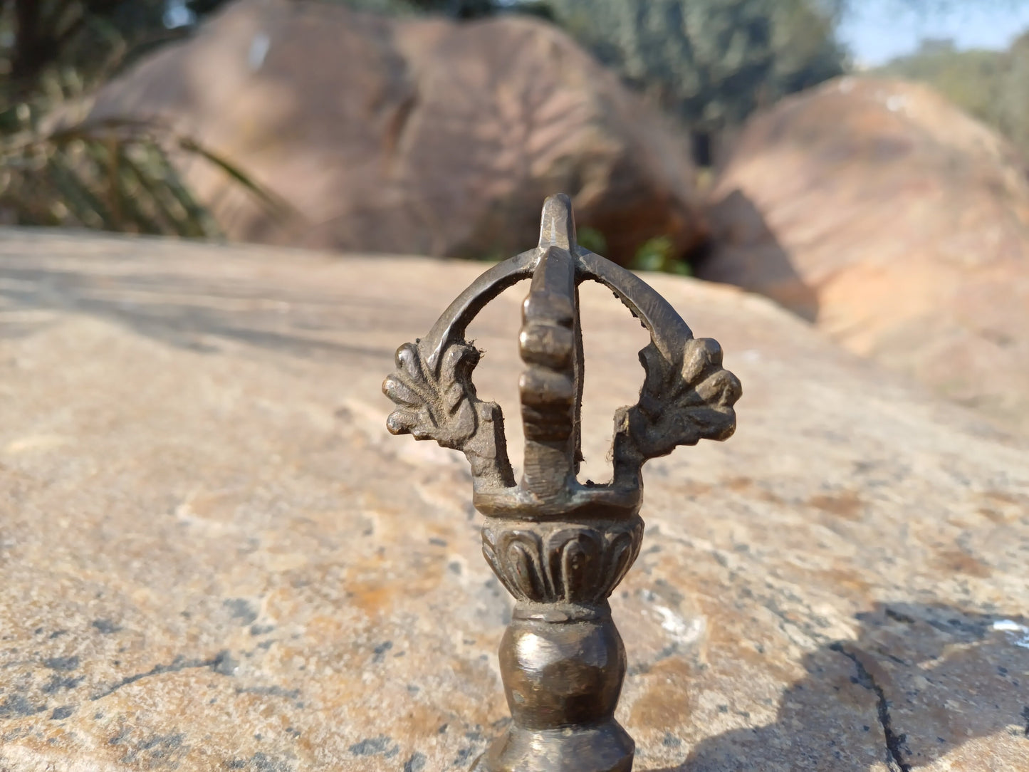 Antique Rare Buddhist Iron Wisdom Fire Ceremonial Kartika Blade,Sacred Buddhist Kartika Blade,Tantric Buddhist Knife,Buddhist Artifact