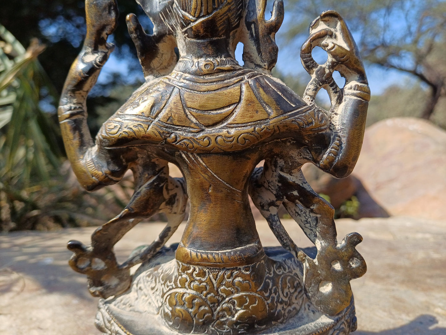 Vintage Hand-Made Brass Tibetan Buddhism Manjushree Boddhisattva Deity Statue,Divine Spiritual Sculpture,Buddhist Idol,Old Buddhist Artifact