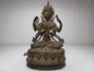 Vintage Hand-Made Brass Tibetan Buddhism Manjushree Boddhisattva Deity Statue,Divine Spiritual Sculpture,Buddhist Idol,Old Buddhist Artifact